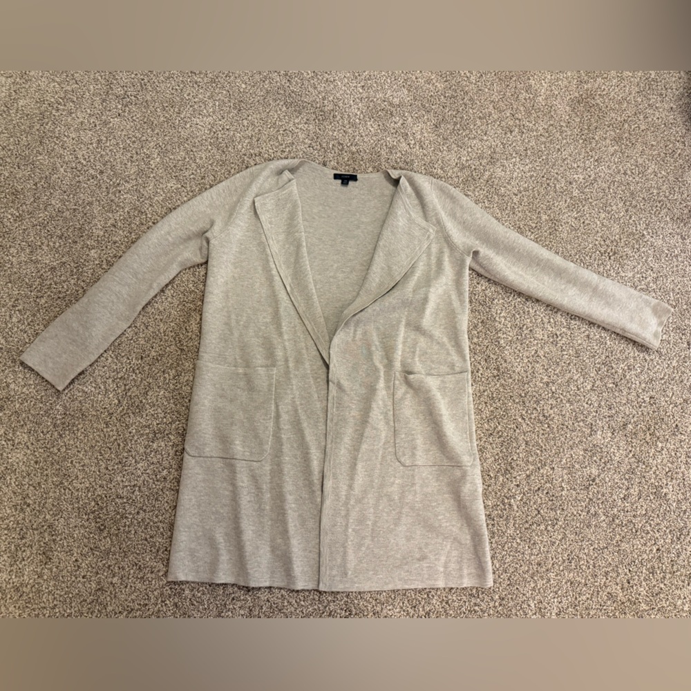 J. Crew Heather Gray long Cardigan coat